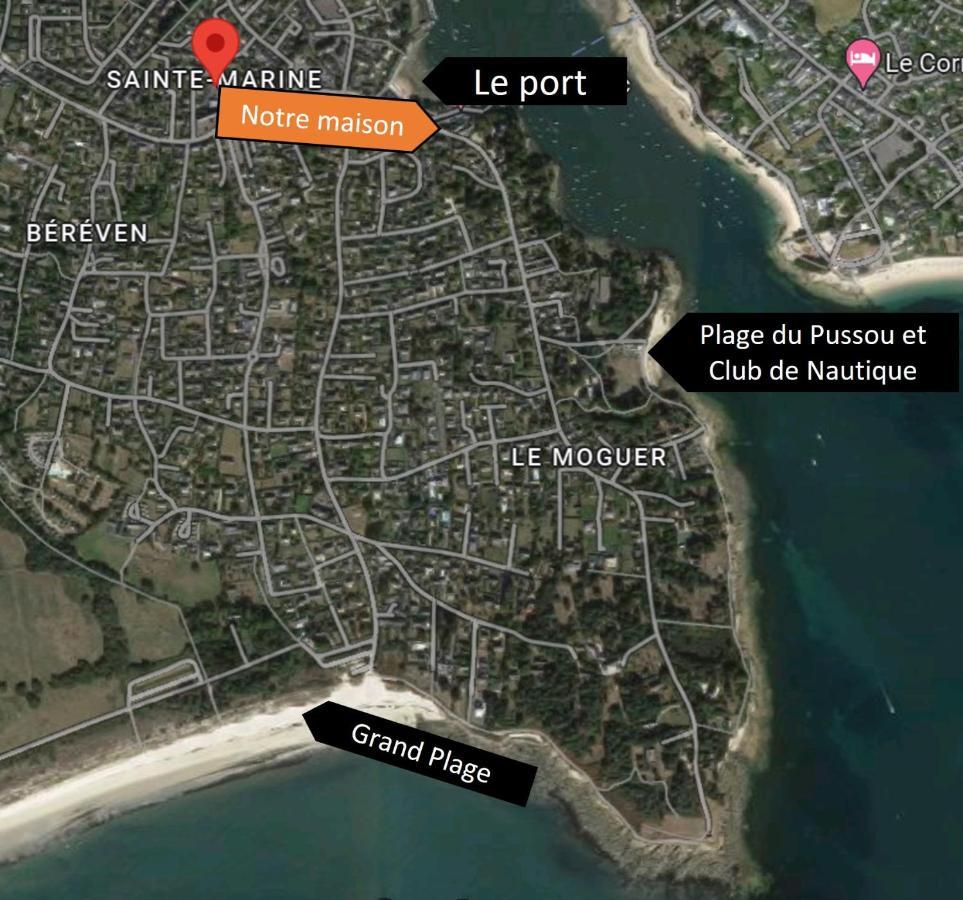 Combrit Charmante Maison Au Port De Sainte Marine מראה חיצוני תמונה